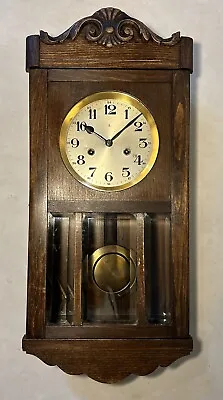 Small Gustav Becker German Box Clock Vienna Regulator Wall Clock • £122.96