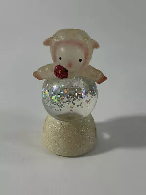 $6.99 • Buy Miniature Water Snow Globe Glitter Lamb Lights Up