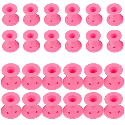 TRIXES Pink Silicone Hair Curlers X24 NEW Set Of 24 Hair Culers Gift For Her X24 • £5.99