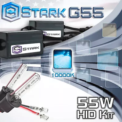 Stark 55W Micro HID Head Light Slim Xenon Kit - H1 10K 10000K Blue • $32.95