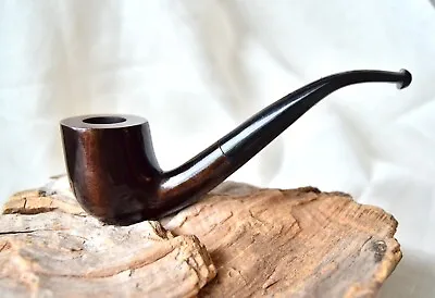 Mr Brog Bent Billiard Tobacco Smoking Pipe № 44 Latakia Brown Pear Wood Handmade • $29.50