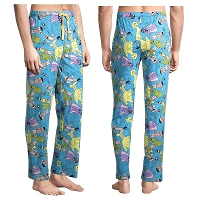 Men's Sesame Street Sleep Lounge Pajama Pants NWT Big Bird Oscar Elmo Size XL • $14.99