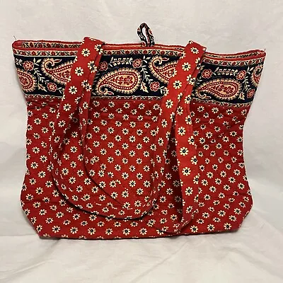 Vera Bradley Americana Red Floral Paisley Tote Bag • $17.50