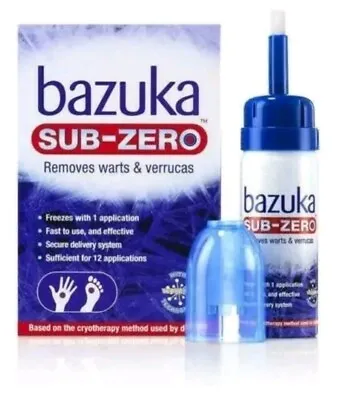 Bazuka Sub-Zero Verruca And Wart Freeze Treatment 50ml 12 Applications • £12.95