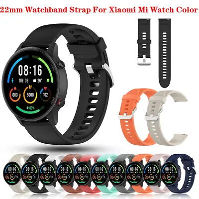 $8.44 • Buy 22mm Silicone Watchband Strap For Xiaomi Mi Watch Color Sports Band Bracelet