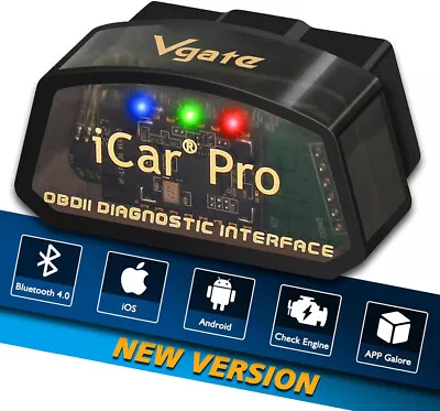 US Vgate ICar Pro Bluetooth 4.0 Adapter OBD2 Scanner Diagnostic Tool Code Reader • $20.99