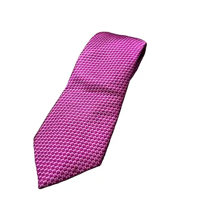 Ted Baker London Mens Magenta Geometric Woven Silk Classic Neck Tie • $29.99