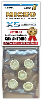 San Antonio SMALL MINI CONDOMS - Gag Joke Xmas Stocking Stuffer Bachelor Party • $3.99