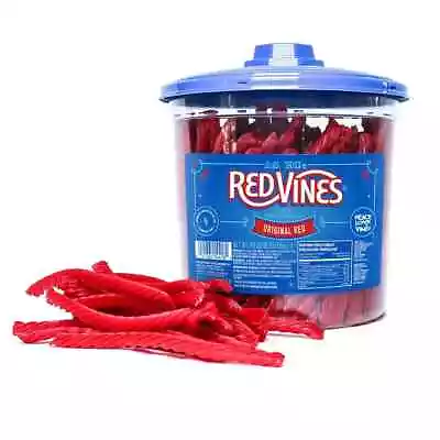 Red Vines Original Twists Soft Chewy Cane Sugar Sweet Candy Treat Tub Pack 1.6kg • £19.98