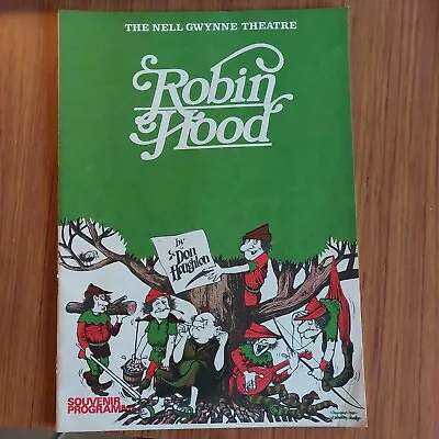 Pantomime Programme 1980 Nell Gwynne Theatre  Robin Hood. Signed Terry Pearson • £4.50