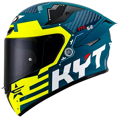 TT Course KYT Motorcycle Street Riding Full Face Helmet DOT ECE Clear Visor New • $159.99
