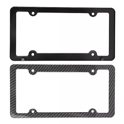 2pcs Carbon Fiber License Number Plate Frame Cover With Screw Cover For Americ⁺ • $19.55