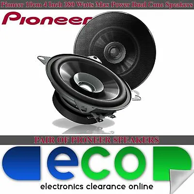 Peugeot 107 05-08 PIONEER 10cm 4  380 Watts Dual Cone Front Dash Car Speakers • £24.99