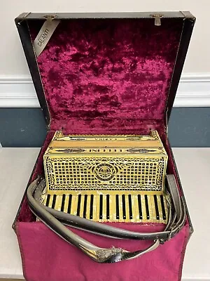 Vintage Cellini Carina 120 Button 39 Piano Key Mother Of Pearl Accordion Italy • $299.95