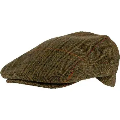 Jack Pyke Wool Blend Flat Cap Tweed Brown Men's Country Hunting Shooting • £12.99