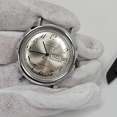 Vintage Timex Automatic Men's Wrist Watch 37719 10979 Date Working  • $59.95