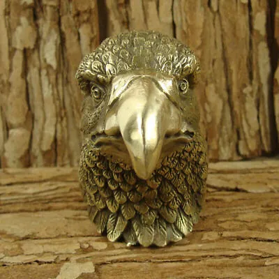 US Brass Eagle Head Figurine Statue Home Office Decoration Animal Figurines Gift • $27.89