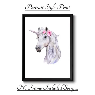 Unicorn Horse A4 Print Picture Poster Image Wall Art Home Decor Unframed Gift • £3.50