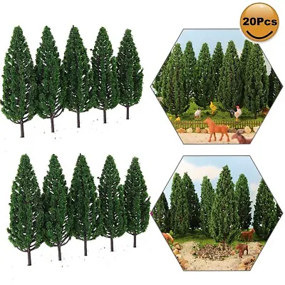10pcs Model Pine Trees 1:50 For O Scale Railway Layout 12.5cm Plastic S13045 • $9.99