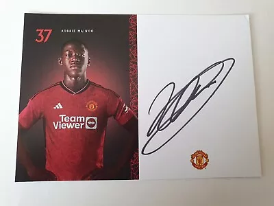 KOBBIE MAINOO MANCHESTER UNITED FC HAND SIGNED CLUB PHOTO 6  X 4 . See Photos • $1.23