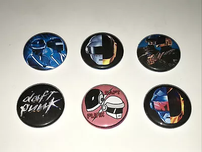 1  Lot Of 6 Daft Punk Music Lapel Badge Buttons Pins Pinback [p125] • $3.25