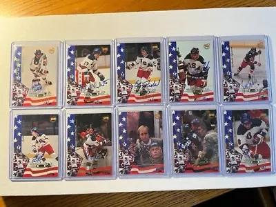 1995 Signature Rookies Miracle On Ice Auto Promo Set Herb Brooks Jim Craig /300 • $1999.99