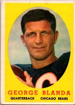 1958 Topps GEORGE BLANDA Chicago Bears #129 EX Condition (1) • $10