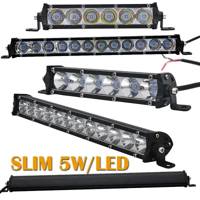 7/13/20/25/32/38/45/50  Single Row Slim 5W LED Work Light Bar Car Offroad Truck • $56.83