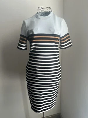 $22 • Buy T ALEXANDER WANG Striped T Shirt Dress Snow White Multi XS