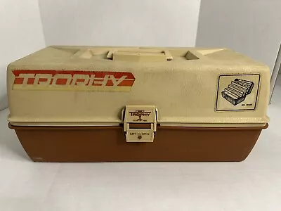 Vintage Trophy 20425 Fold Out Tray Tackle Box Full Of Tackle • $90