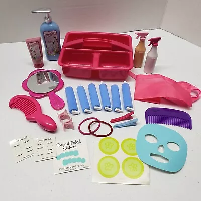 18 Inch Doll MAKEUP SPA DAY LOT - Salon Beauty Supplies Curlers Mask Nail Polish • $7.99