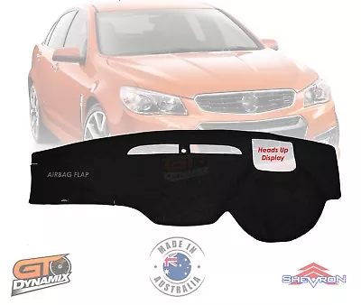 DASH MAT Holden VF Commodore SSV+Redline 6/2013-17 HEADS UP DISPLAY DM1325 S2 BL • $89.95