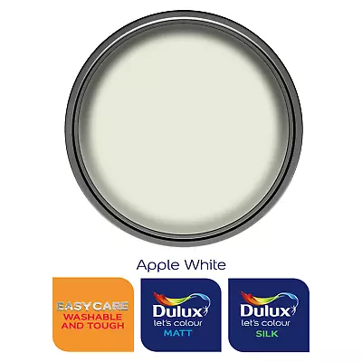 £27.99 • Buy Dulux Paint Apple White Matt Or Silk Emulsion Various Finishes 2.5 Litres