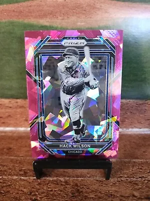 2023 Panini Prizm Baseball Pink Cracked Ice Hack Wilson Chicago Cubs #218 • $3.34