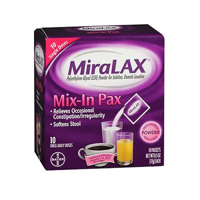 Mix-In Pax Powder Unflavored 10 Count By Miralax • $23.16