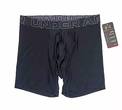 Under Armour Performance Tech 6  Boxerjock Boxer Briefs Black Men's Large NWT • $19.95