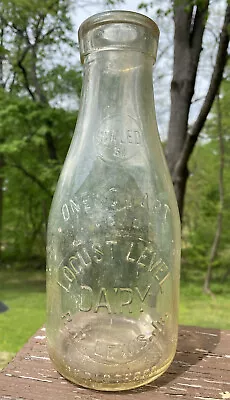 Locust Level Dairy R.R. Lewis Jr. Frederick MD Maryland Quart Milk Bottle • $24.99