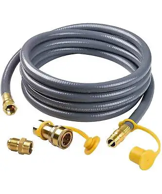 12 FT Natural Gas Hose 1/2  Quick Connect Fittings- 1/2  Female Flare Fittings • $68.95