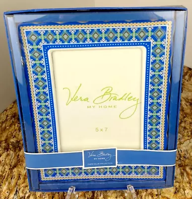 Andrea By Sadek VERA BRADLEY Porcelain Picture Frame 5x7 Capri Blue New Sealed • $28