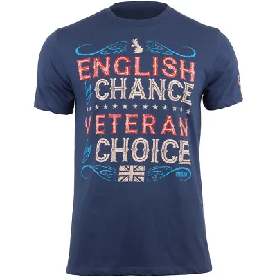 7.62 Design Veteran By Choice English Mens T-Shirt UK Navy Tee Graphic Top Blue • £15.95