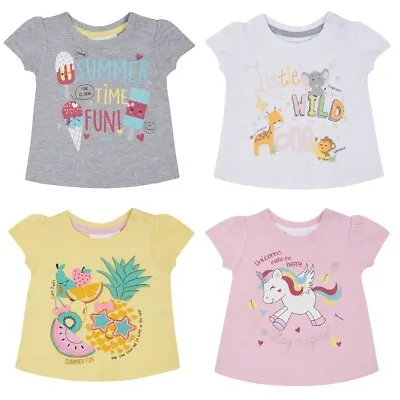 £3.75 • Buy Baby Girls T Shirt Top Summer Beach Unicorn Ice Cream Holiday Clothes 0-24 Month