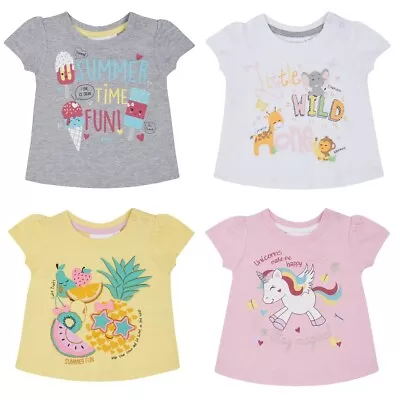 £3.75 • Buy Baby Girls T Shirt Top Summer Beach Unicorn Ice Cream Holiday Clothes 0-24 Month