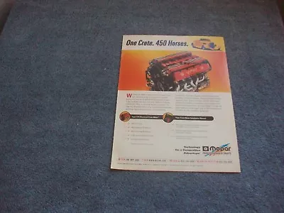 2000 Mopar Performance Parts Vintage Dodge Viper Crate Engine Ad  • $10.99