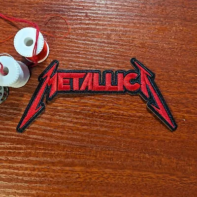 Metallica Red Patch Heavy Metal Rock Band Embroidered Iron On 2x4.5  • $5