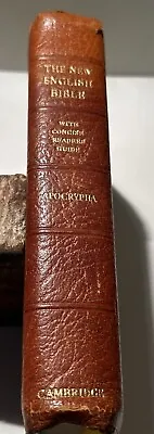 The New English Bible W/ Apocrypha 1971 Cambridge Water Buffalo Calfskin • £23.71