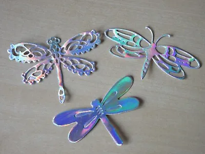 £2.50 • Buy Bargain Pack Of 30 Silver Holographic Dragonfly Die Cuts