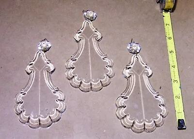Lot Of 3 - 5  Vintage Chandelier Clear French Pendalogue NOS!! PEN-1025 • $20.99
