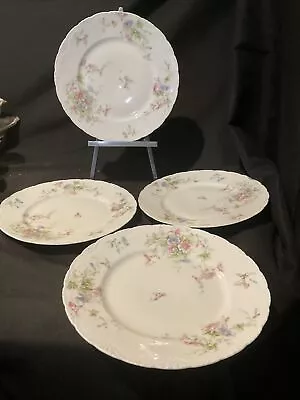 Schleiger Haviland 333c Pattern Morning Glory Set Of 4 Luncheon Plates 9 In • $34