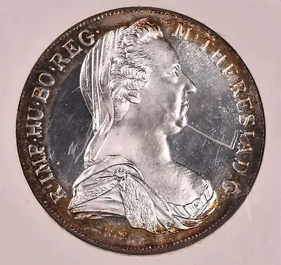 (1780) X Austria Maria Theresia 1 Thaler Silver Restrike  • $34