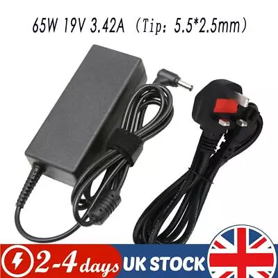 65W 19V 3.42A Laptop Charger For Asus Toshiba Laptop AC Adapter Power 5.5X2.5mm • £9.99